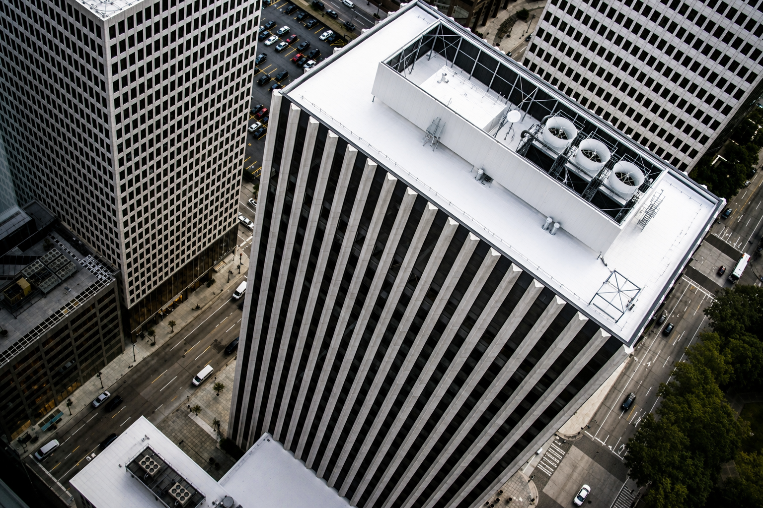 Commercial roof replacement project in Houston TX